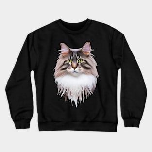 A Big Cat with a Serious Look Crewneck Sweatshirt